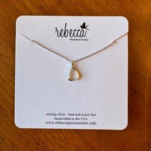 Rebecca Sterling Silver Wishbone Pendant Necklace